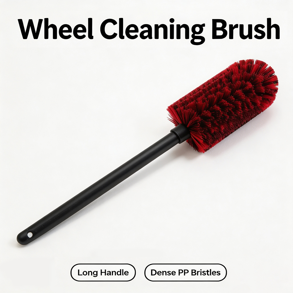 Wheel Cleaner Alloy - Auto-alloywielreinigingsborstel met lange steel, PP-haren voor