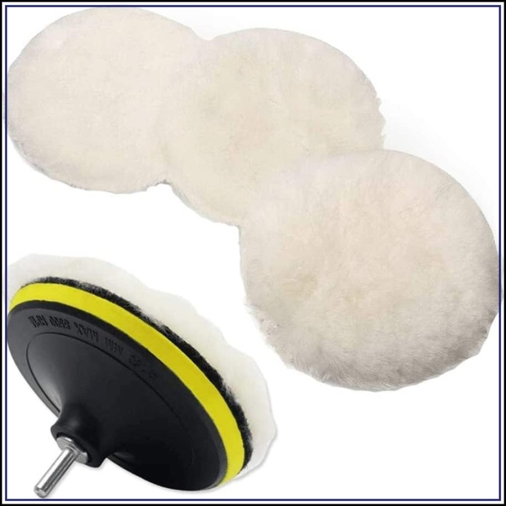 Polish Pad Set Buffer - 6-delige set van 5 inch wollen